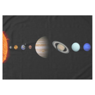 PLANETS OF THE SOLAR SYSTEM Custom Tablecloth