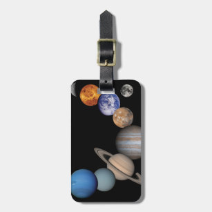 Planets of the solar system luggage tag
