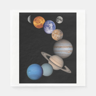 Planets of the solar system napkin