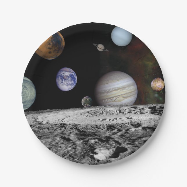 Planets of the solar system paper plate (Front)