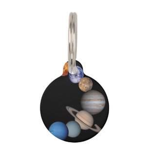 Planets of the solar system pet tag