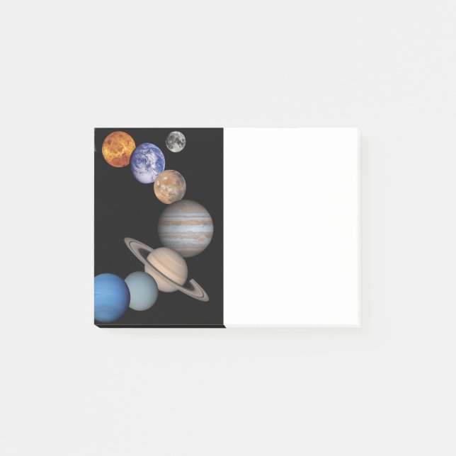 Planets of the solar system post-it notes (Front)