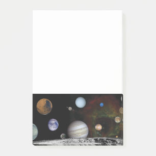 Planets of the solar system post-it notes