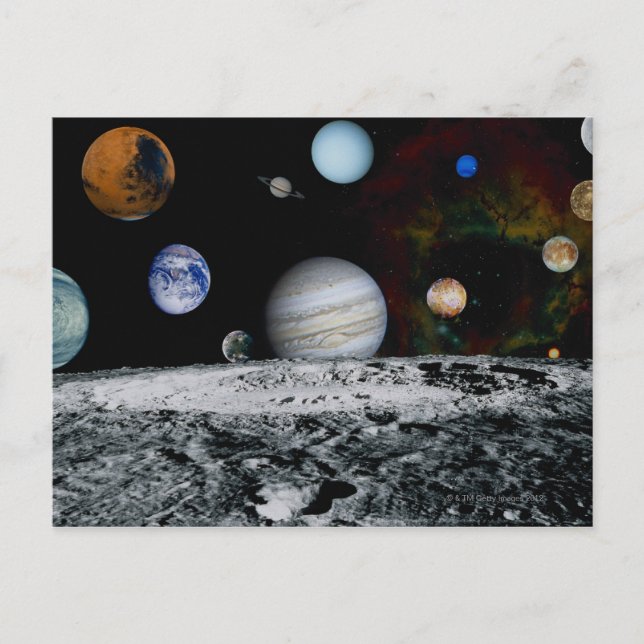 Planets of the Solar System Postcard (Front)