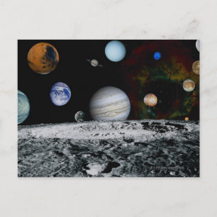 Planets of the Solar System Postcard