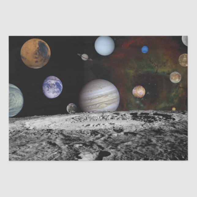 Planets of the solar system tissue paper (Front)