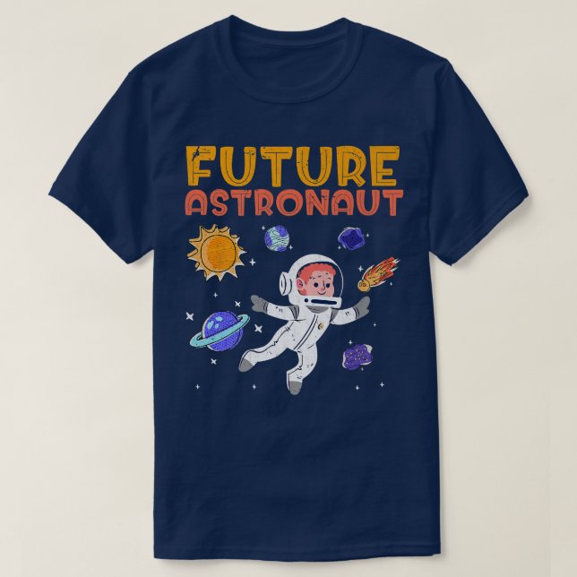 Planets Outer Space Universe Kids Science Future A T-Shirt (Design Front)