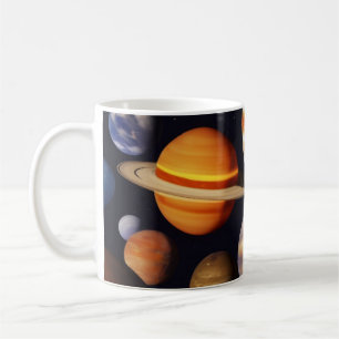 Planets Pattern Coffee Mug
