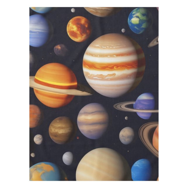 Planets Pattern Tablecloth (Front)