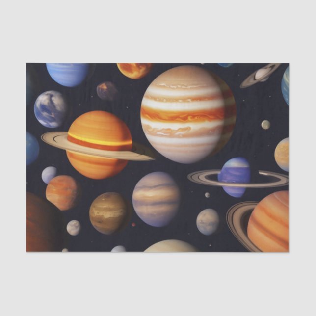 Planets Pattern Tissue Paper (Front)