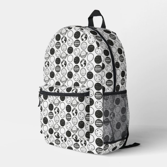 Planets Printed Backpack (Back Corner Right)