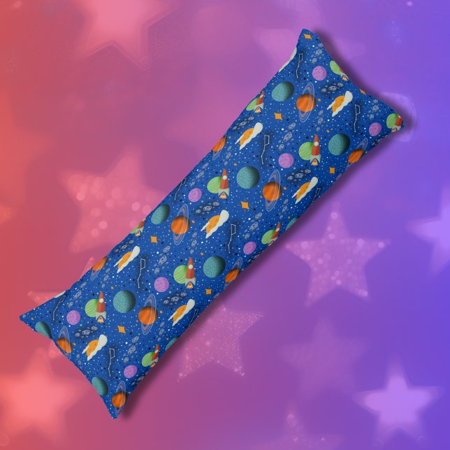 Planets & Rockets Outer Space Pattern Body Pillow (Creator Uploaded)
