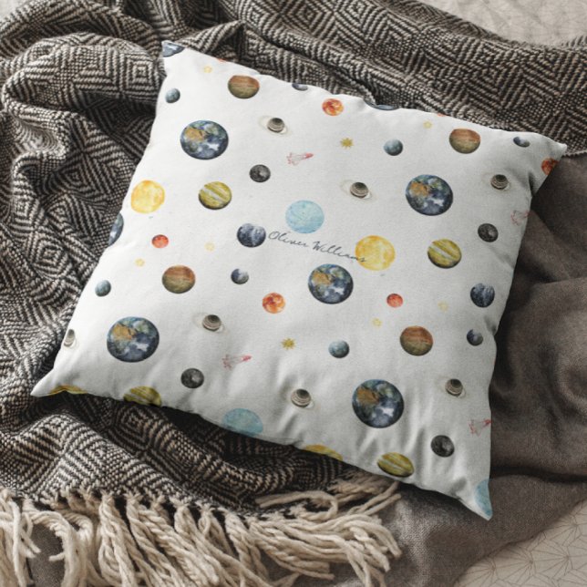 Planets Solar System Personalized Baby Throw Pillow (Creator Uploaded)