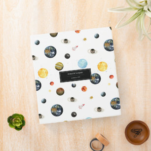 Planets Solar System Personalized Binder