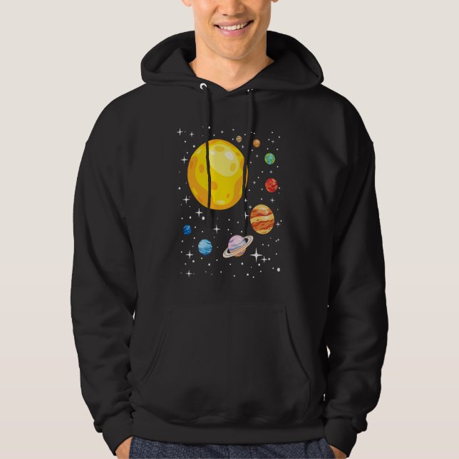 Planets Solar System Planetarium Astronomy Astroph Hoodie (Front)