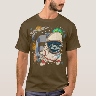 Planets Space Scientist Trash Panda Animal Astrona T-Shirt