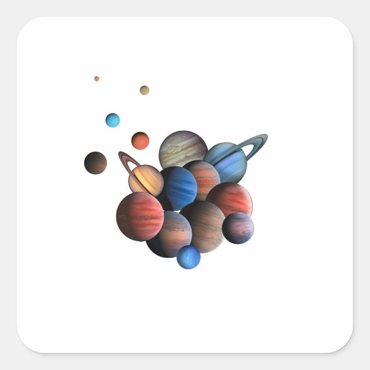 Planets Square Sticker
