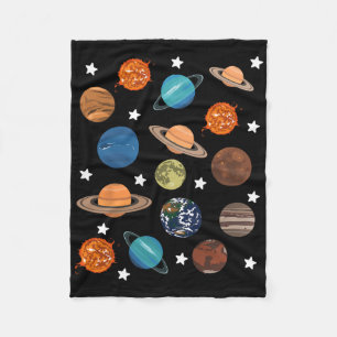 Planets Stars Moon Solar System Costume Halloween Fleece Blanket
