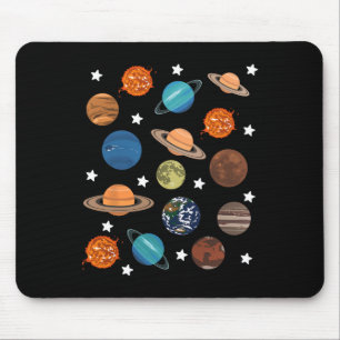 Planets Stars Moon Solar System Costume Halloween  Mouse Pad