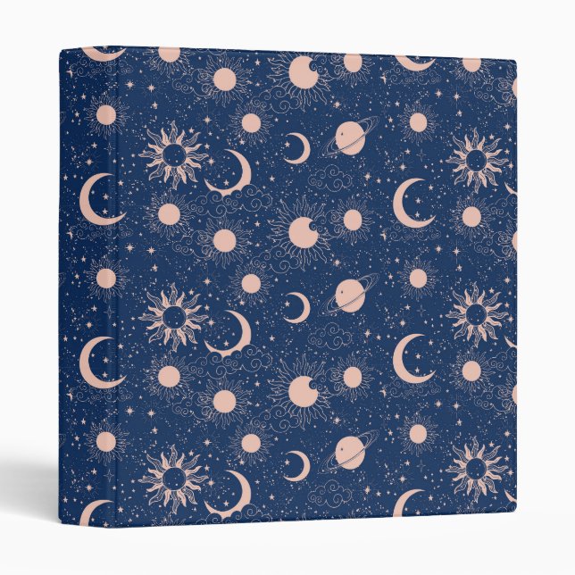 Planets & Stars Pattern Binder (Front/Spine)