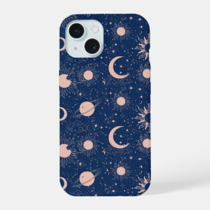 Planets & Stars Pattern iPhone 15 Case
