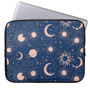 Planets & Stars Pattern Laptop Sleeve