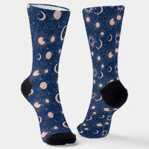 Planets & Stars Pattern Socks