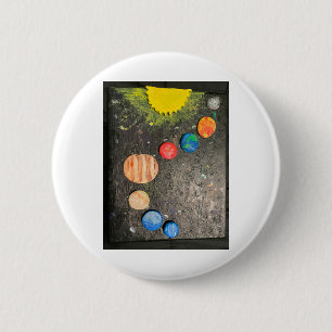 planets sun astronomy astrology mercury venus mars 2 inch round button