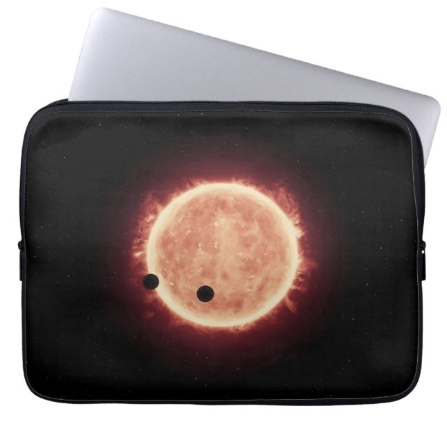 Planets Transiting Red Dwarf Star In Trappist-1 Laptop Sleeve (Front)