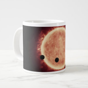 Planets Transiting Red Dwarf Star In Trappist-1 Large Coffee Mug