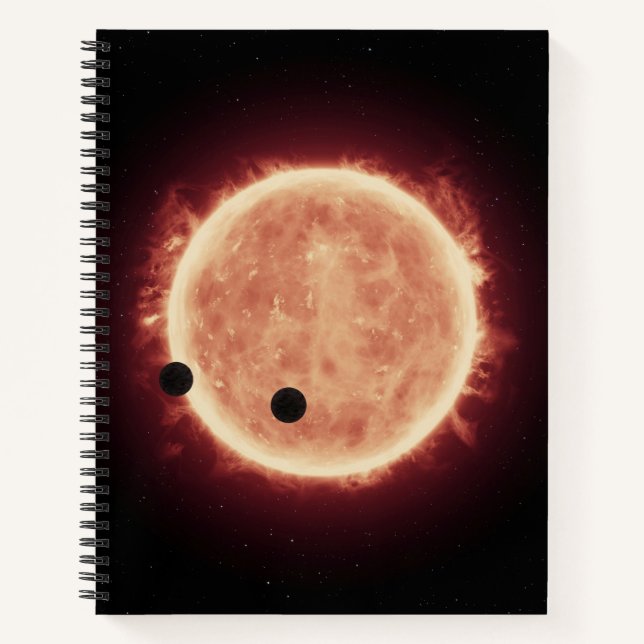 Planets Transiting Red Dwarf Star In Trappist-1 Notebook (Front)