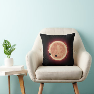 Planets Transiting Red Dwarf Star In Trappist-1 Throw Pillow