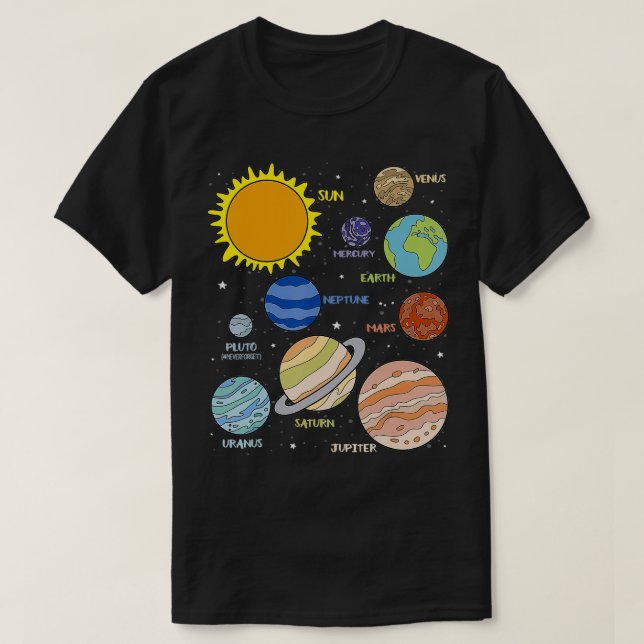 Planets Universe Astronomy Science Solar System Gi T-Shirt (Design Front)