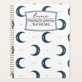 Planificateur à motif lunaire personnalisé 8,5x11