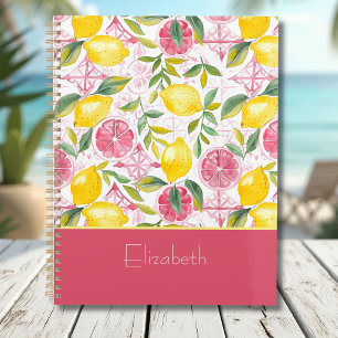 Planificateur à motif personnalisé de citron médit