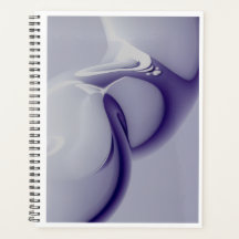 Planificateur à spirale d'art fluide violet minima