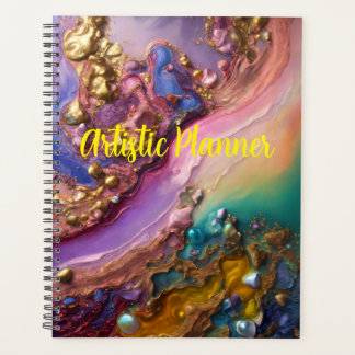 Planificateur Abstrait Gold Fluid