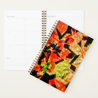 Planificateur abstrait orange,Double couverture ab