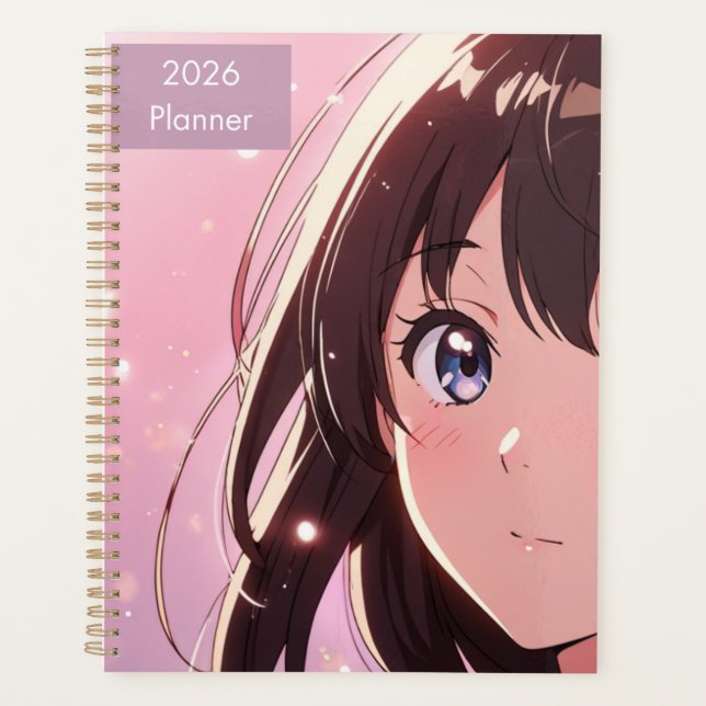 Planificateur Anime Girl 2026 (Devant)