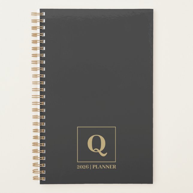 Planificateur annuel calme | Design moderne élégan (Devant)