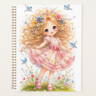 Planificateur annuel mignon de 12 mois