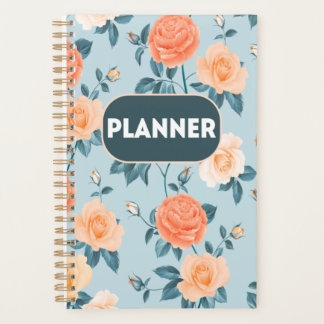 Planificateur avec couvercle à fleurs