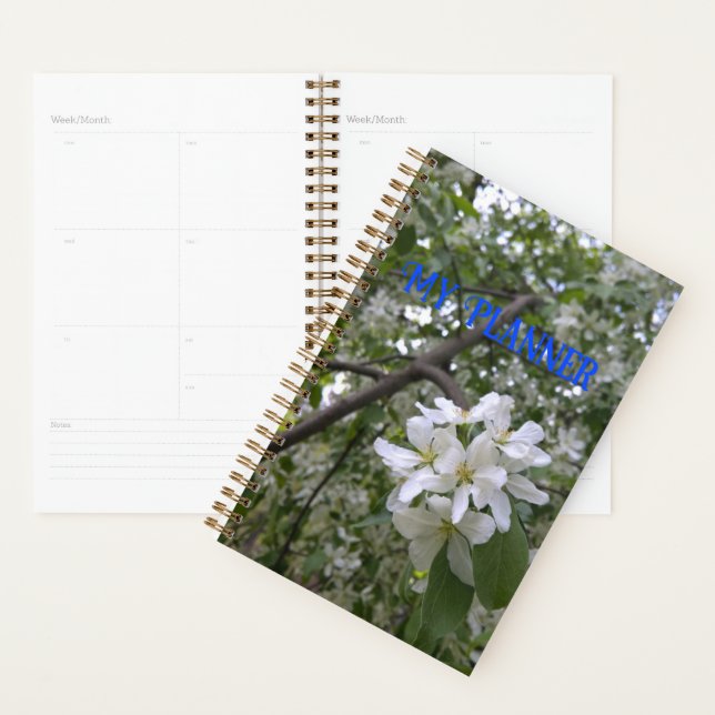 Planificateur avec fleurs Apple (Devant avec enveloppe)