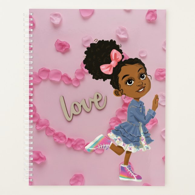 Planificateur avec les coeurs pour les filles (Devant)