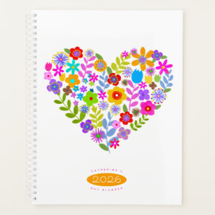 Planificateur Boho Wildflower Heart 2026
