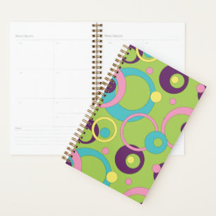 Planificateur Cercles Verts Funky