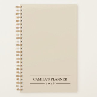 Planificateur Crème Beige | Élégant & Personnalisé