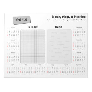 Planificateur de Bloc-notes 2014