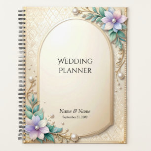 Planificateur de cadre floral décoratif avec perle