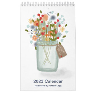 Planificateur de calendrier 2023 illustré par Kath